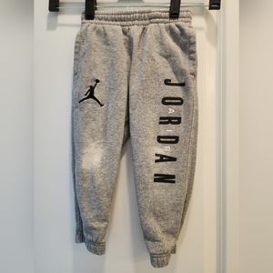 Jordan Gray Kids Sweatpants with Black Logo